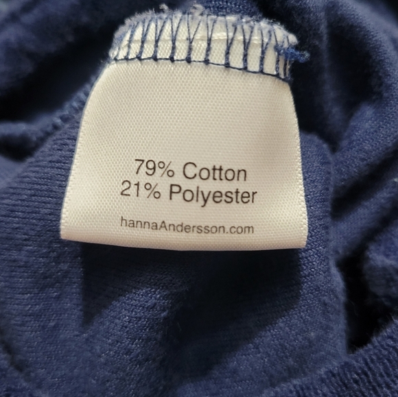 Hanna Andersson French Terry Cloth Tank Romper Youth 110 size 5 Blue Towel Pool - Picture 4 of 6